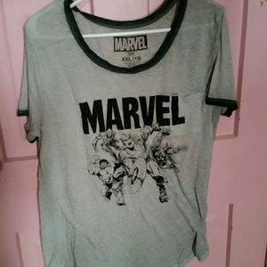 Marvel burnout ringer tee